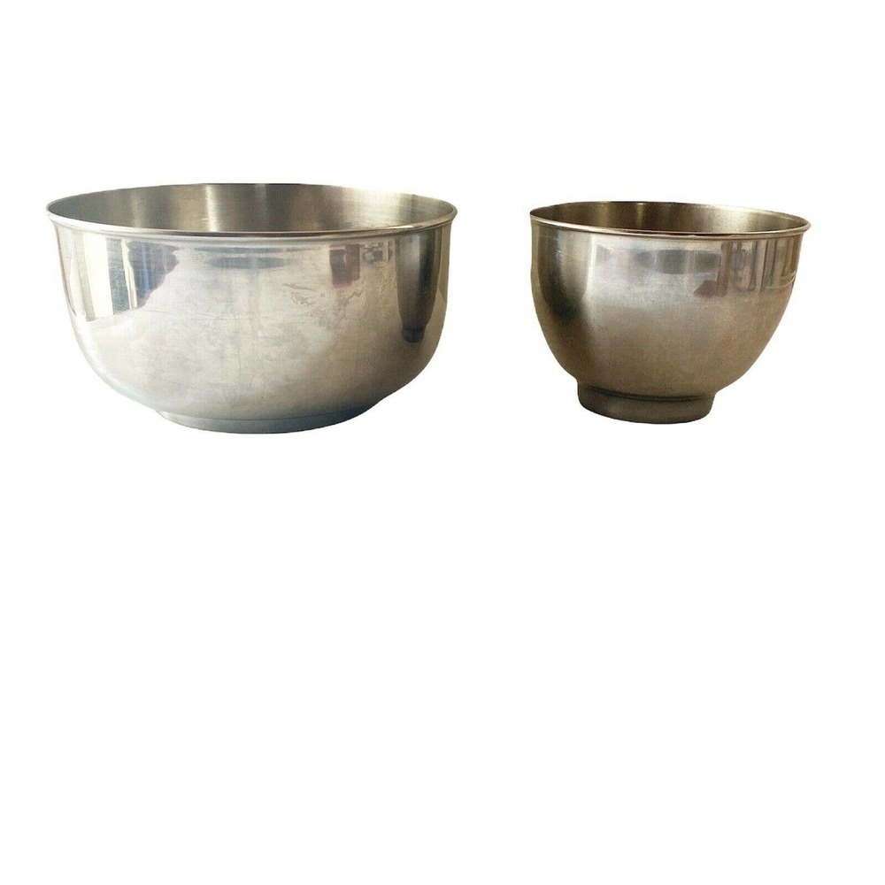 Mixmaster 2 Replacement Bowls 1 Large 1 Small Sunbeam Hamilton Stainless Steel